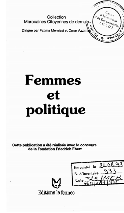 FEMMES ET POLITIQUE