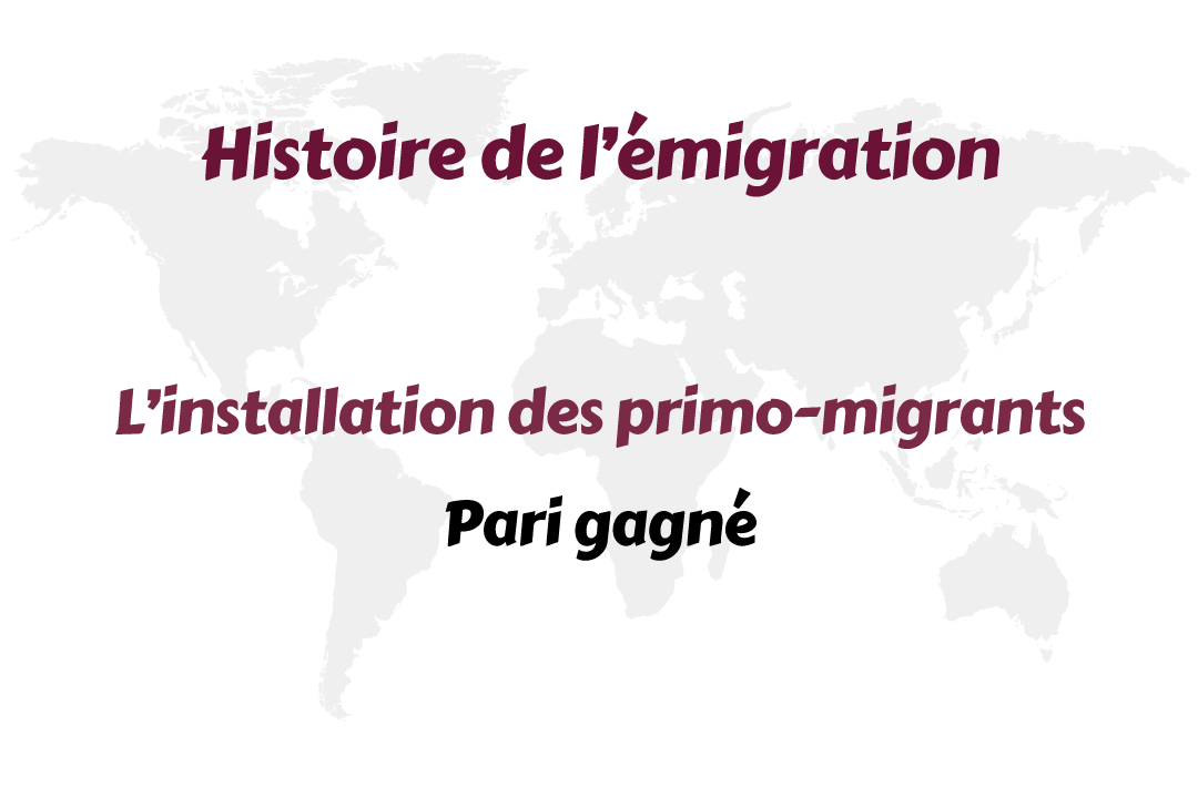 Article 4 : L’installation des primo-migrants – Pari gagné