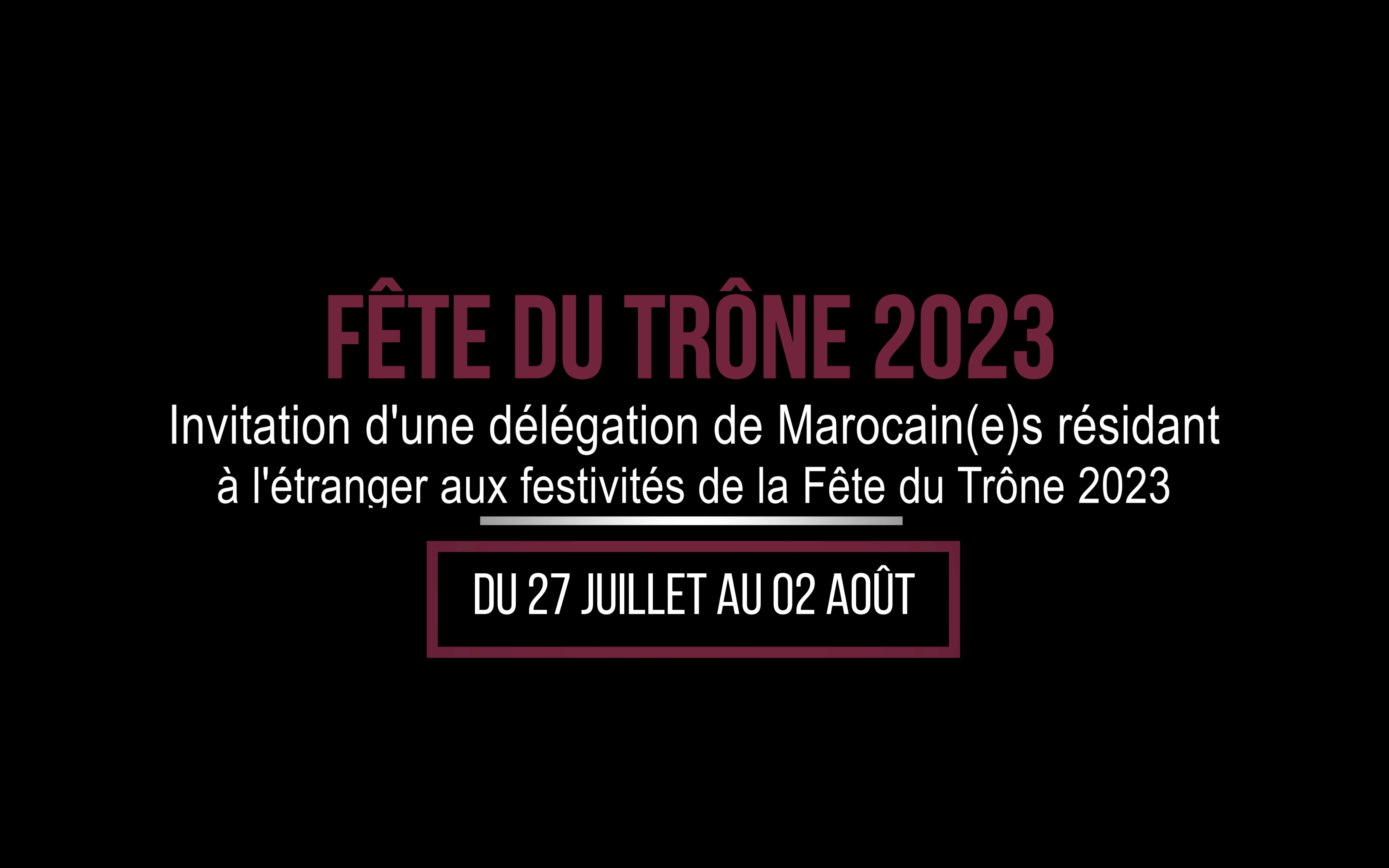 Fête du Trône 2023